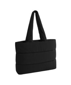 Quilted tote bag Black