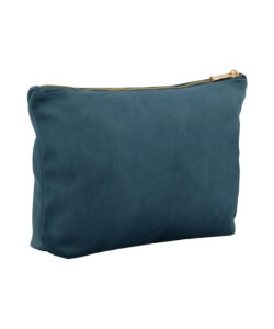 Velvet accessory bag Blue Topaz