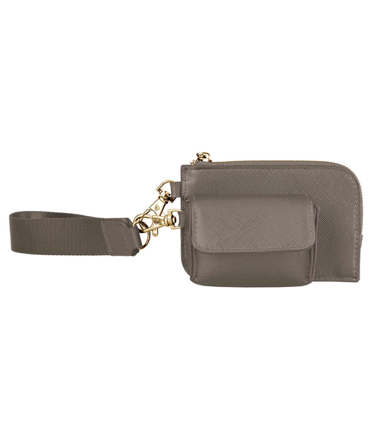 Boutique pouch wristlet Taupe