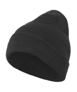 Heavy knit beanie Black