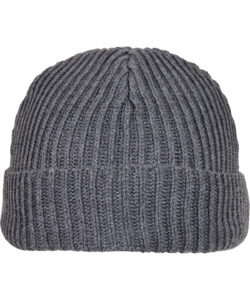 Recycled yarn fisherman beanie Asphalt