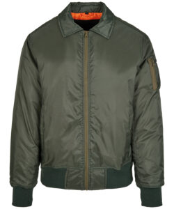 Collar bomber jacket Dark Olive