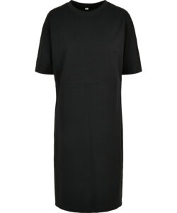 Women's organic oversized slit tee dress Black
