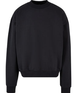 Ultra-heavy cotton crew neck  Black