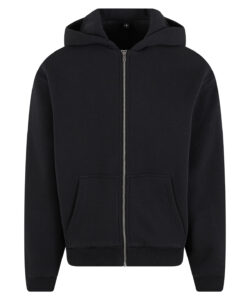 Fluffy zip hoodie Black