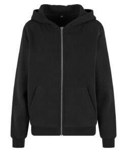 Women’s fluffy zip hoodie Black
