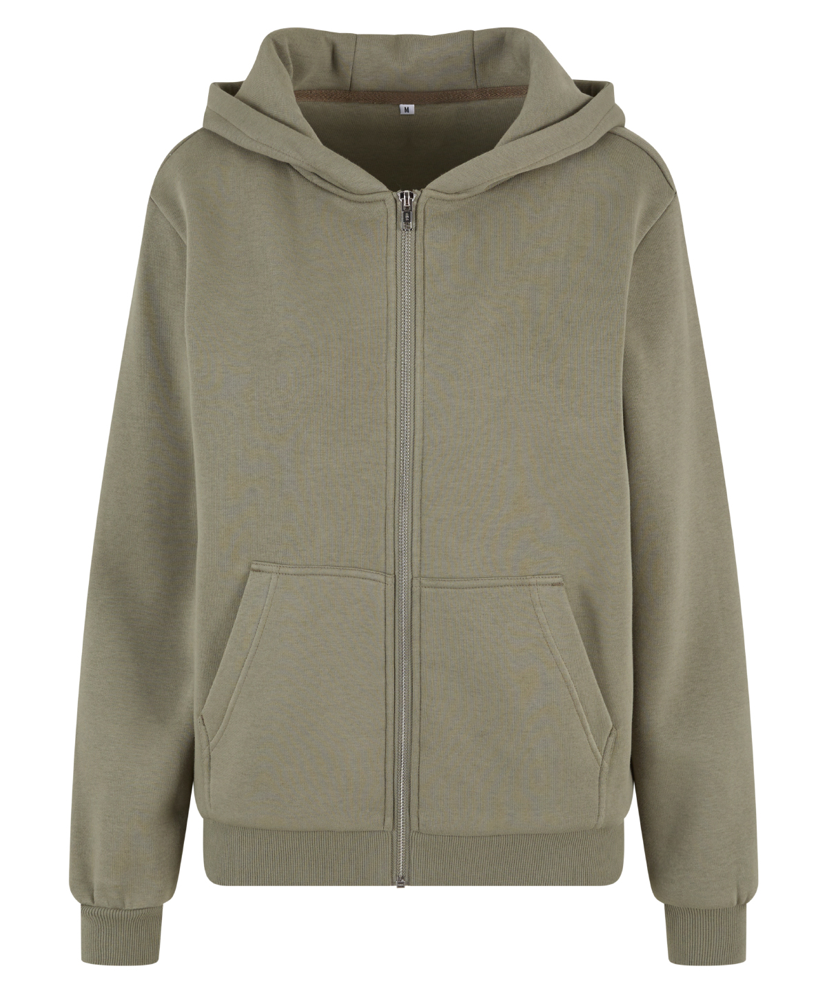 Women’s fluffy zip hoodie Pale Olive