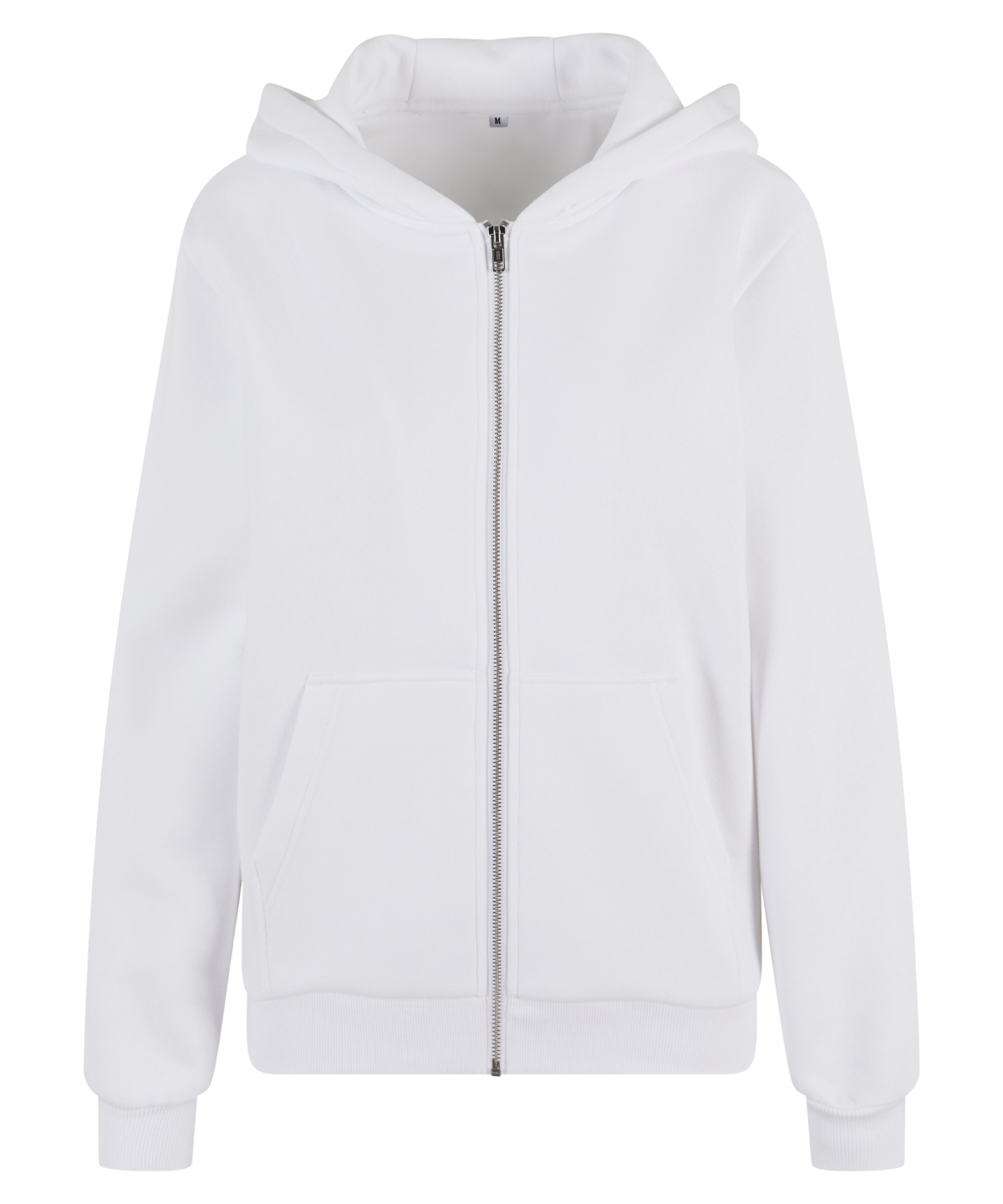 Women’s fluffy zip hoodie White