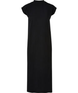  Women’s long extended shoulder dress Black