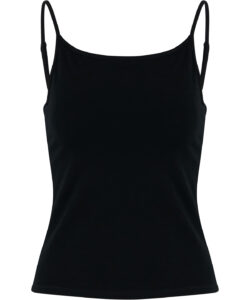 Women’s stretch Jersey short slim top Black