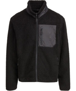 Bonded sherpa jacket Black