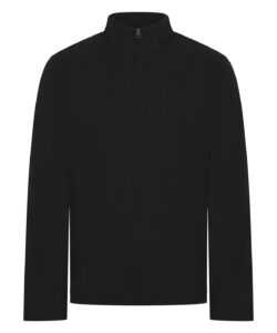 Premium piqué 1/4-zip top Black