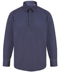Pullover drill shirt Washed Navy