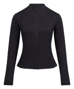 Women’s recycled tech-zip jacket Jet Black