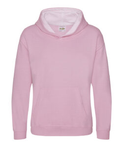 Kids varsity hoodie Baby Pink/Arctic White