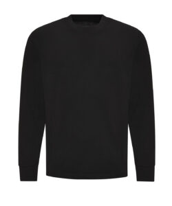 Oversize 100 long sleeve T Deep Black