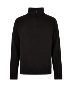 Regular fit ¼-zip sweatshirt Black