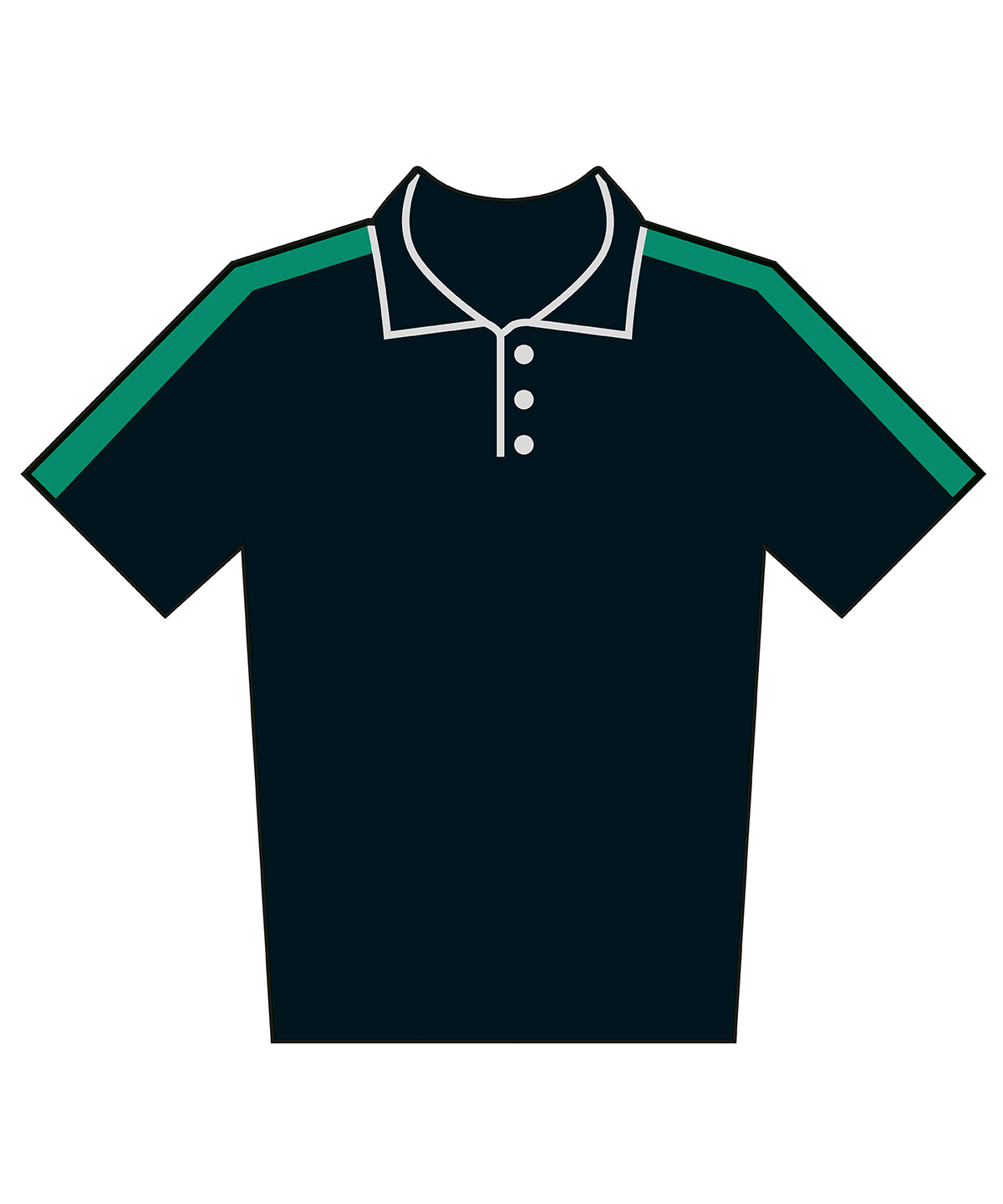 Kids team polo shirt Black/Emerald