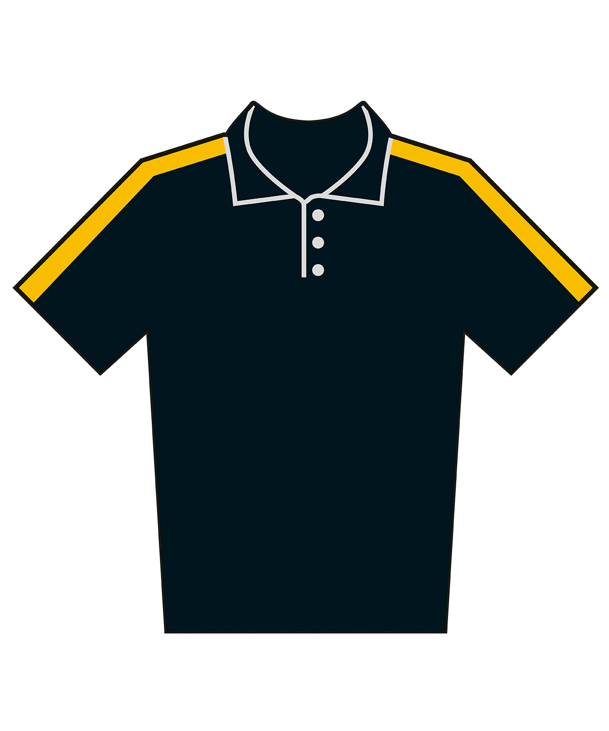Kids team polo shirt Black/Gold
