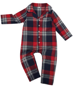 Tartan all-in-one Red/Navy Check