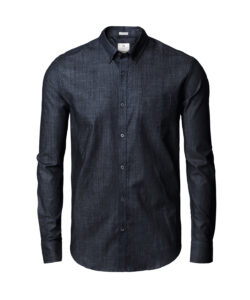 Torrance modern fit – raw and stylish denim shirt Indigo Blue