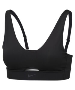 Women’s Nike Dri-FIT indy plunge cutout bra Black/Dark Smoke Grey