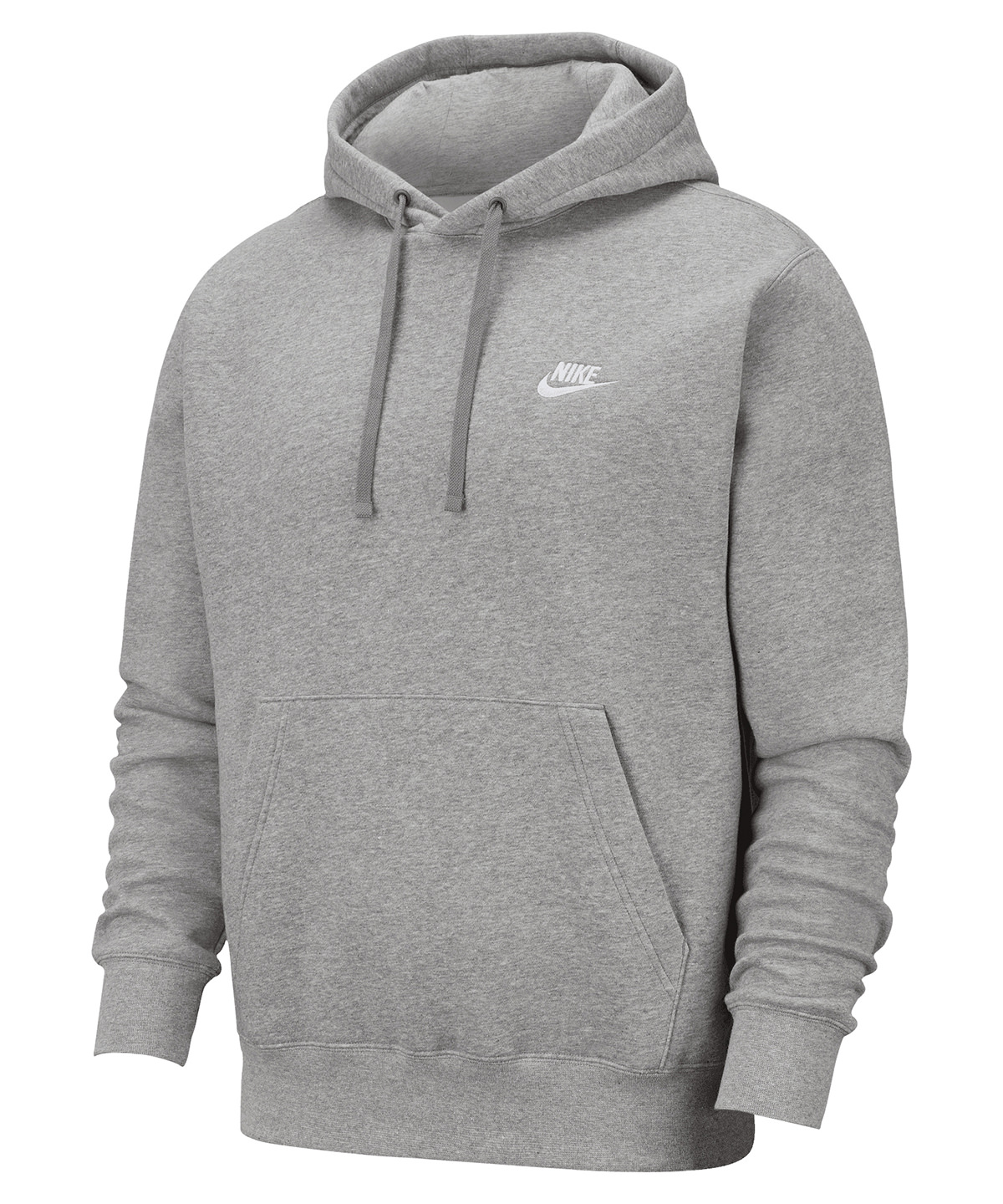 Nike Club hoodie Dark Grey Heather/Matte Silver/White