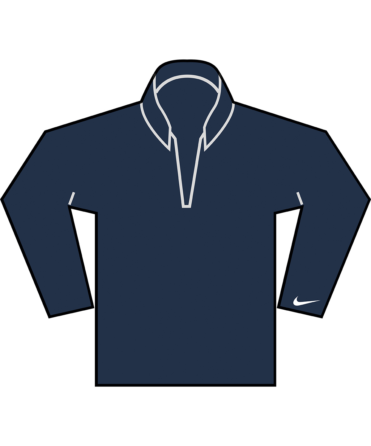 Velocity 1/2-zip top College Navy/White