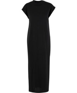Women’s long extended shoulder dress Black