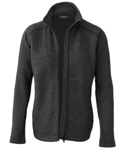 Women’s Montana – knitted fleece jacket Dark Grey Melange