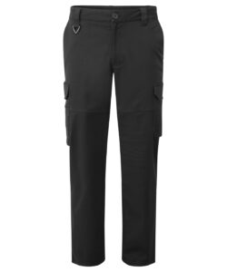 Stretchchecker work cargo trousers Black