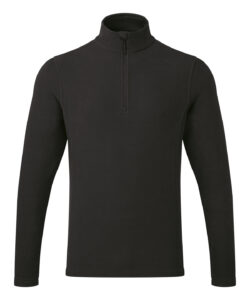 Unisex ‘Recyclight’ 1/4 zip microfleece Black