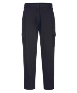 Women's stretch cargo trousers (S233) slim fit Black