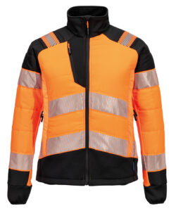 Women’s PW3 Hi-vis hybrid baffle jacket (T171) Orange/Black