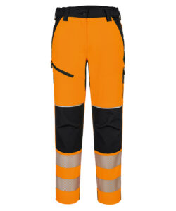 Women’s PW3 Hi-vis stretch trousers (T141) Orange/Black