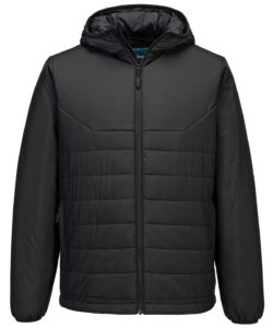 Professional hooded insulated baffle jacket (S608) Black