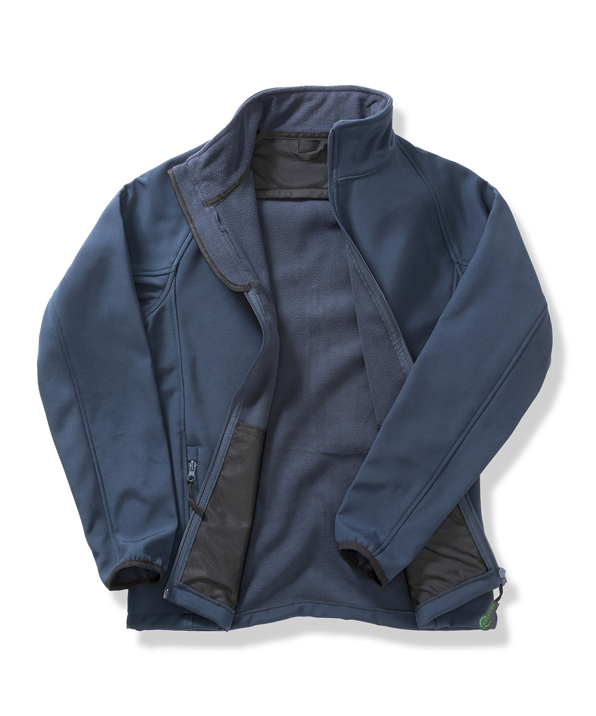 Womens printable softshell with recycled fleece inner Navy/Navy