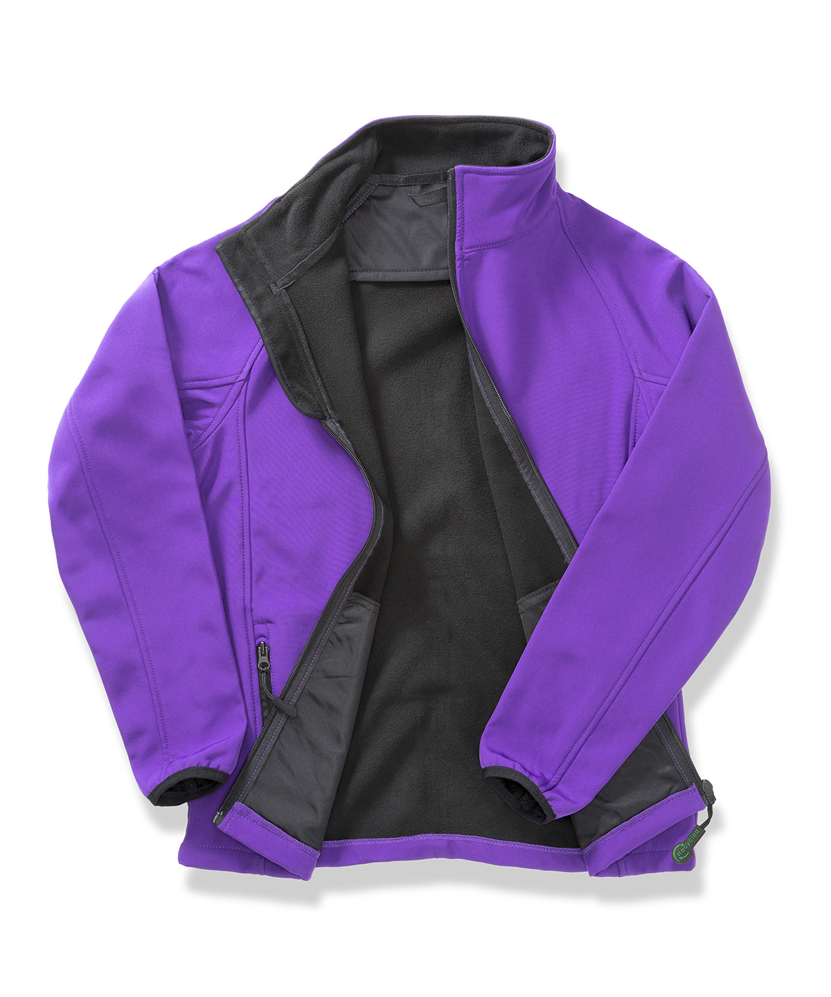Womens printable softshell with recycled fleece inner Purple/Black