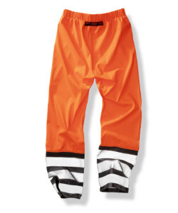 Heavy-duty prism PU safe and dry trousers with recycled backing Fluorescent Orange/Black