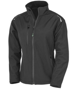 Women's recycled 3-layer printable softshell jacket Black