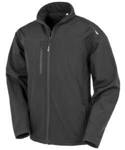 Recycled 3-layer printable softshell jacket Black