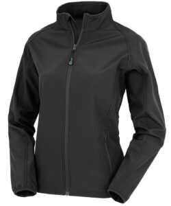 Women's recycled 2-layer printable softshell jacket  Black