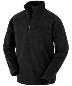Recycled microfleece top Black