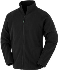 Recycled microfleece jacket Black