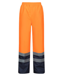 Pro hi-vis insulated overtrousers Orange/Navy