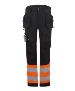 Hi-Vis X-Pro Stretch holster trousers (Class 1) Black/Orange