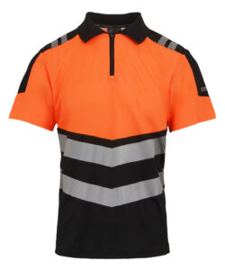 Hi-Vis X-Pro Polo (Class 1) Black/Orange
