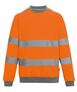 Hi-vis Pro contrast crew neck sweatshirt Orange