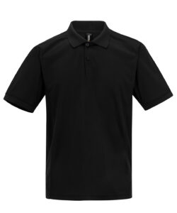 Recycle.me piqué polo shirt Black