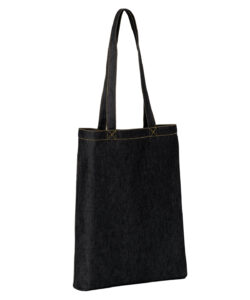 Denim ‘flat base’ shopper Black Denim